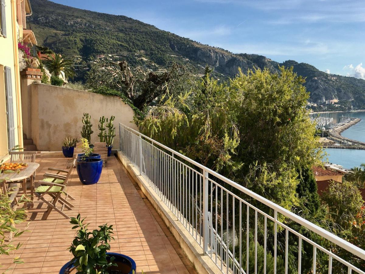 Villa L'Ensoleillee Vue Panoramique Mer, 250 M De La Plage Et Du Centre Ville Menton Exteriör bild