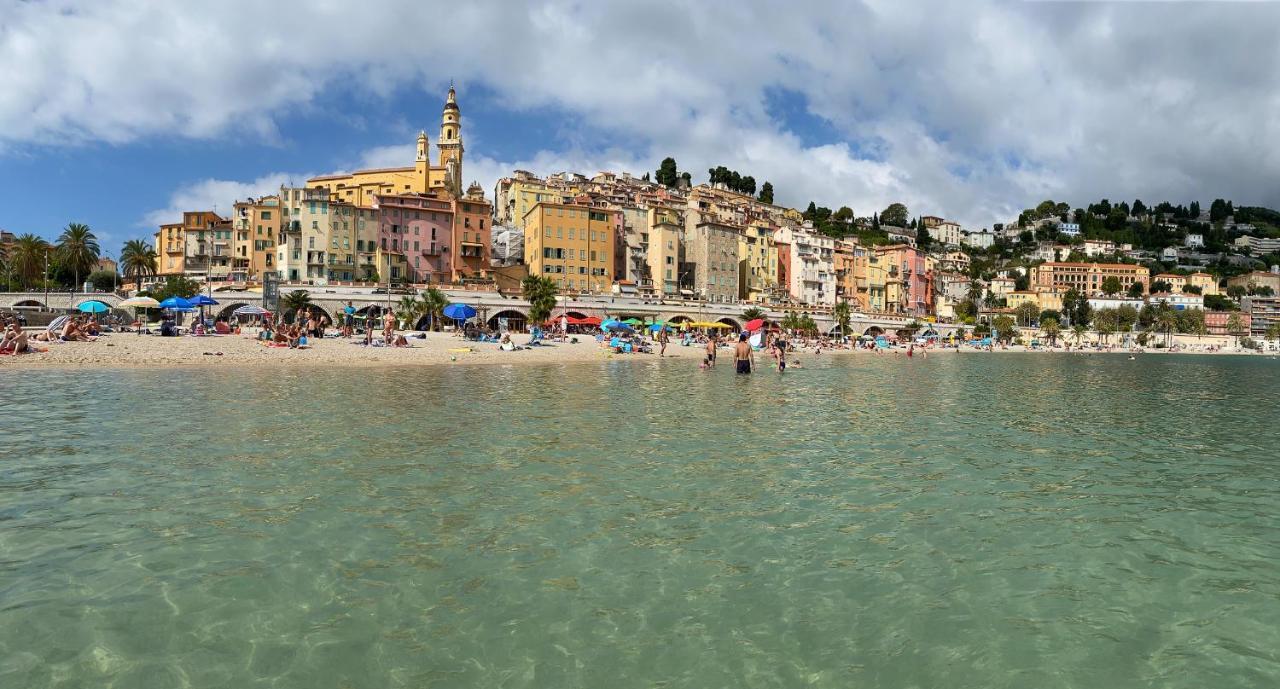 Villa L'Ensoleillee Vue Panoramique Mer, 250 M De La Plage Et Du Centre Ville Menton Exteriör bild