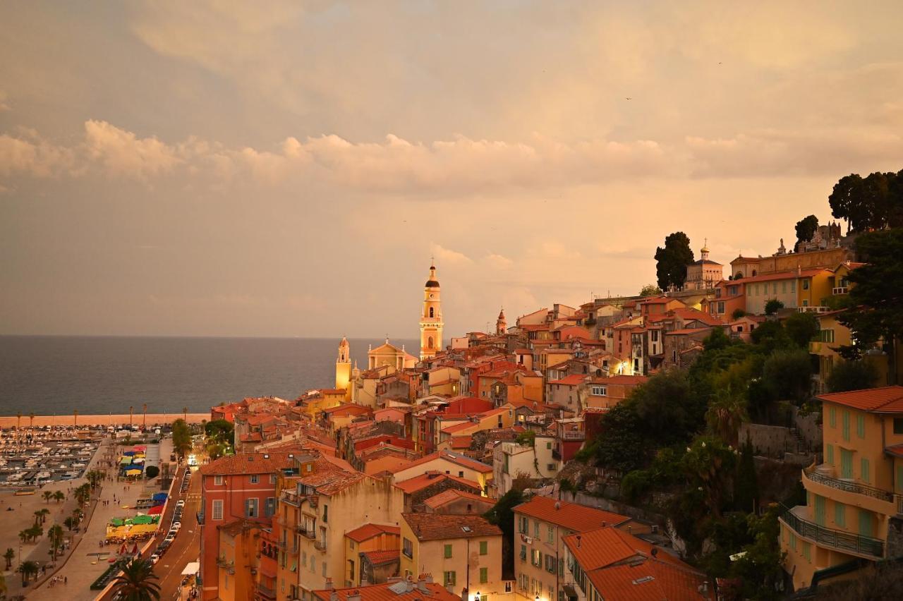 Villa L'Ensoleillee Vue Panoramique Mer, 250 M De La Plage Et Du Centre Ville Menton Exteriör bild