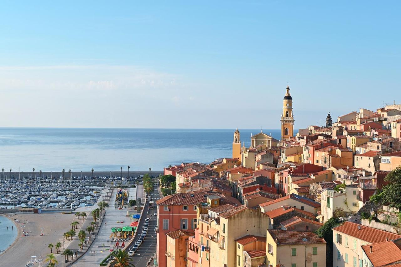 Villa L'Ensoleillee Vue Panoramique Mer, 250 M De La Plage Et Du Centre Ville Menton Exteriör bild