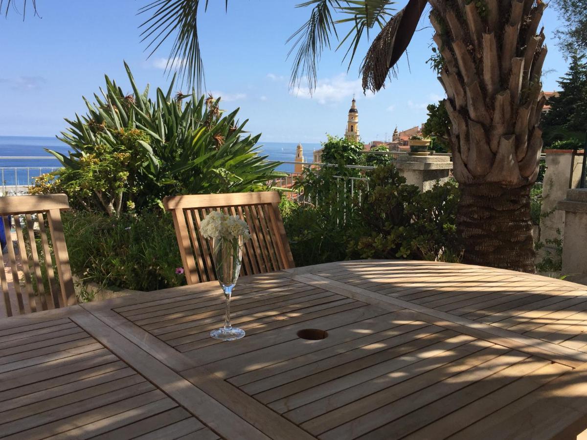 Villa L'Ensoleillee Vue Panoramique Mer, 250 M De La Plage Et Du Centre Ville Menton Exteriör bild