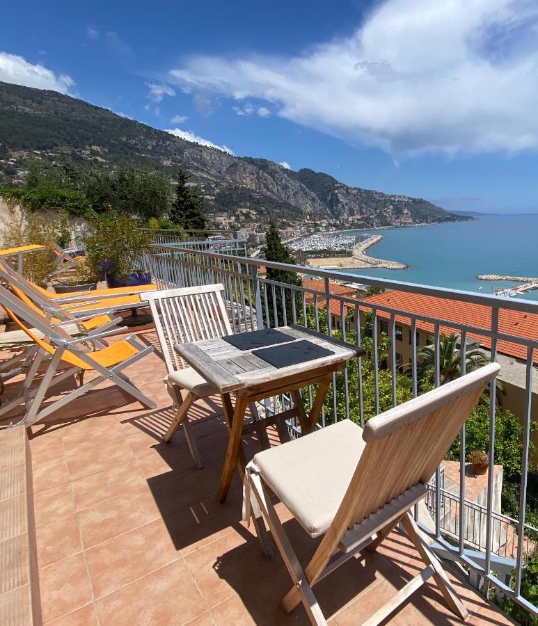 Villa L'Ensoleillee Vue Panoramique Mer, 250 M De La Plage Et Du Centre Ville Menton Exteriör bild