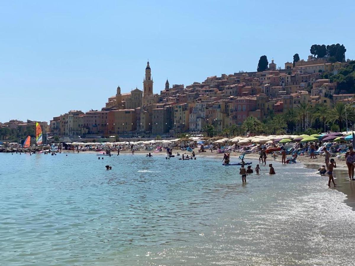 Villa L'Ensoleillee Vue Panoramique Mer, 250 M De La Plage Et Du Centre Ville Menton Exteriör bild